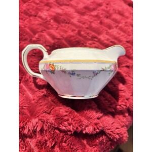 VTG Edwin M Knowles China Creamer Mt. Vernon Floral March 1935 Semi Vitreous 5x3